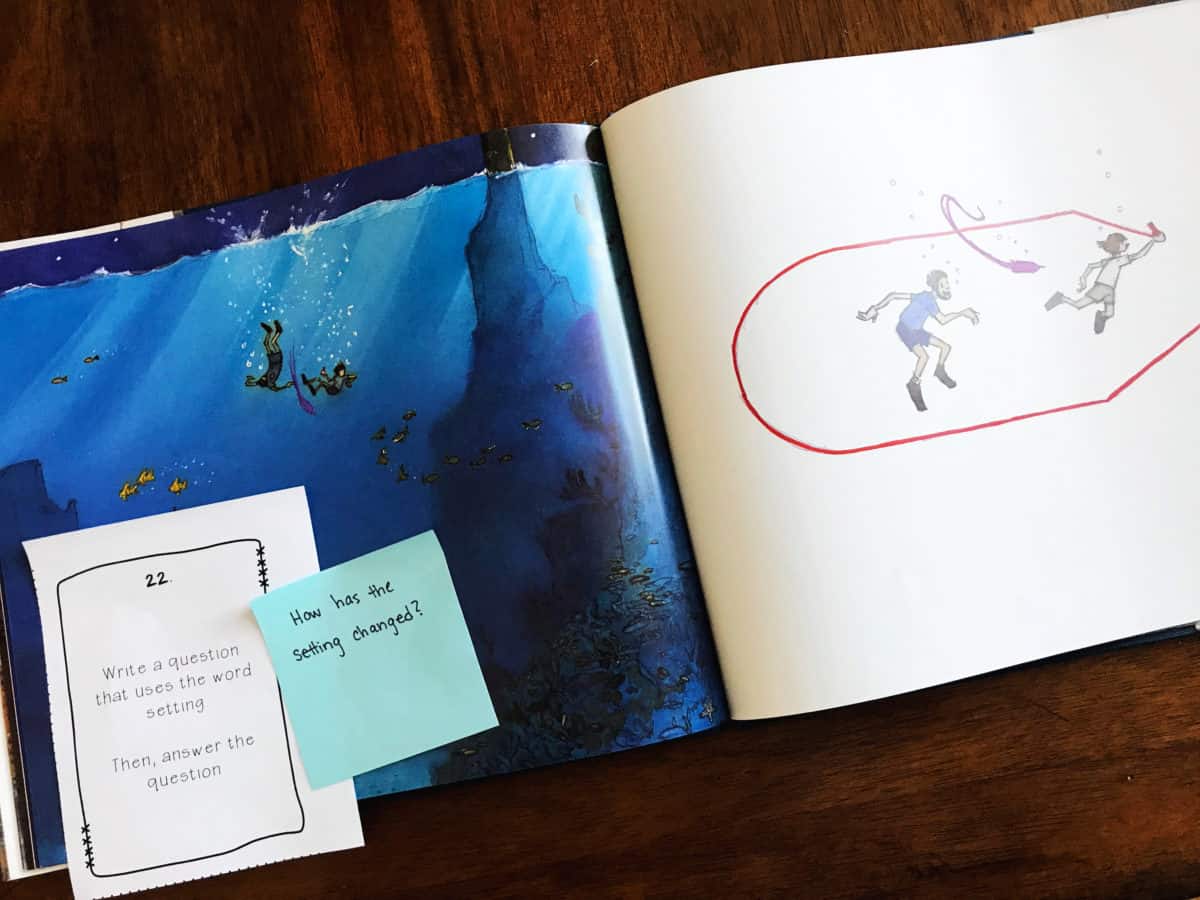 have students practice asking meaningful questions using a wordless book