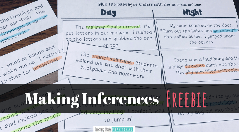 making inferences anchor chart