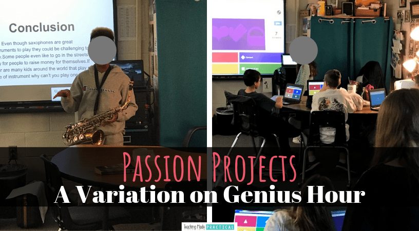 Passion projects - a variation on genius hour for upper elementary students
