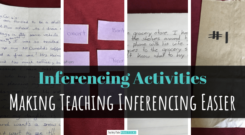 Easy, free activities and ideas to help make teaching inferencing and making inferences lesson plans even easier for upper elementary