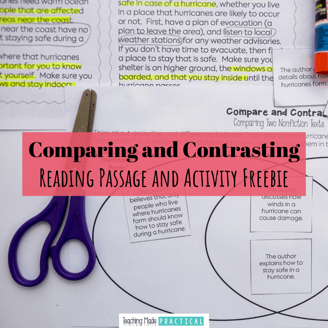 compare and contrast essay for kids