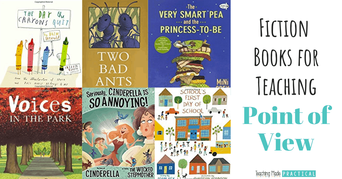 the best fiction books for teaching point of view to third grade, fourth grade, and fifth grade students
