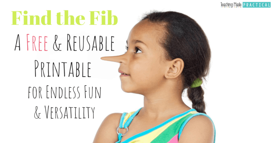 Find the Fib is a must have activity for 3rd, 4th, and 5th grade teachers. It can be used with any subject and is no prep!