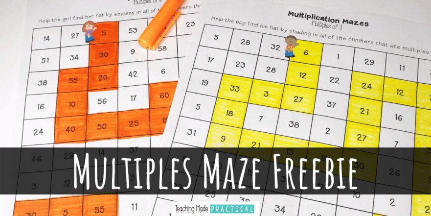 This multiples maze freebie makes a great math / multiplication center for 3rd or 4th grade students that need a little additional practice