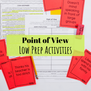Point of View Low Prep Activities
