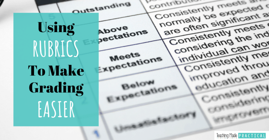 Rubrics make grading 3rd, 4th, and 5th grade student work much easier and more transparent