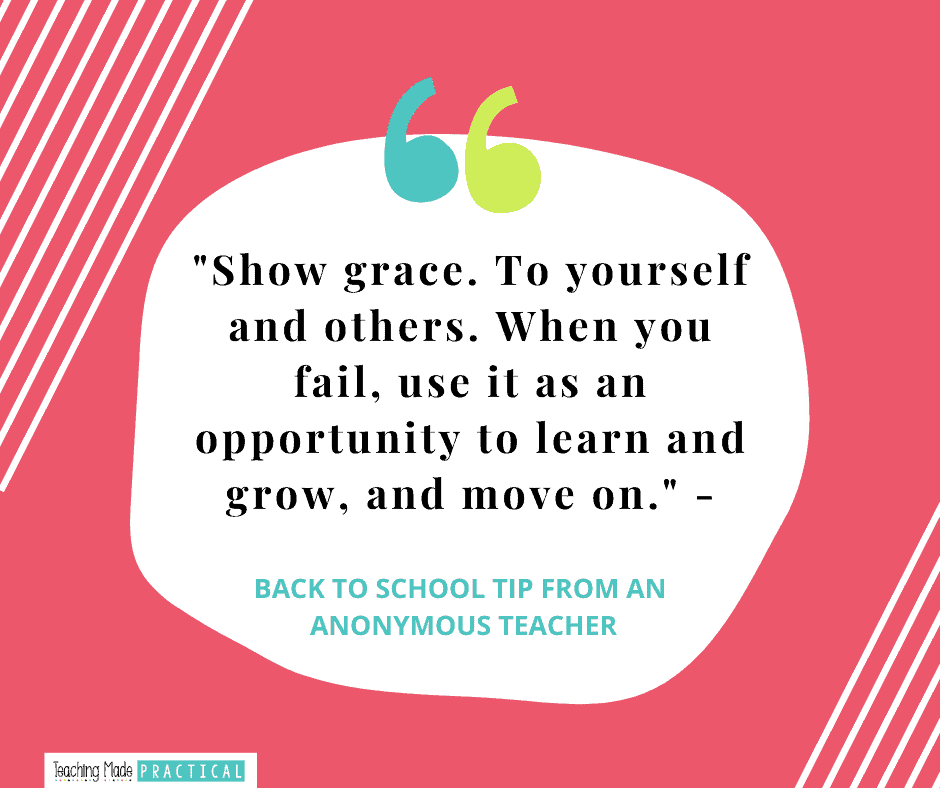 Back to School Tip for third, fourth, and fifth grade teachers - Show Grace