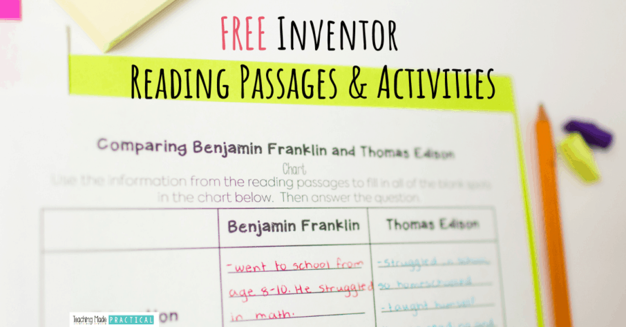 Free reading passages and reading comprehension worksheets for 3rd, 4th, and 5th grade