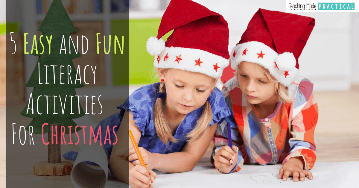 Low Prep Christmas literacy activities (ela) for 3rd grade, 4th grade, and 5th grade students
