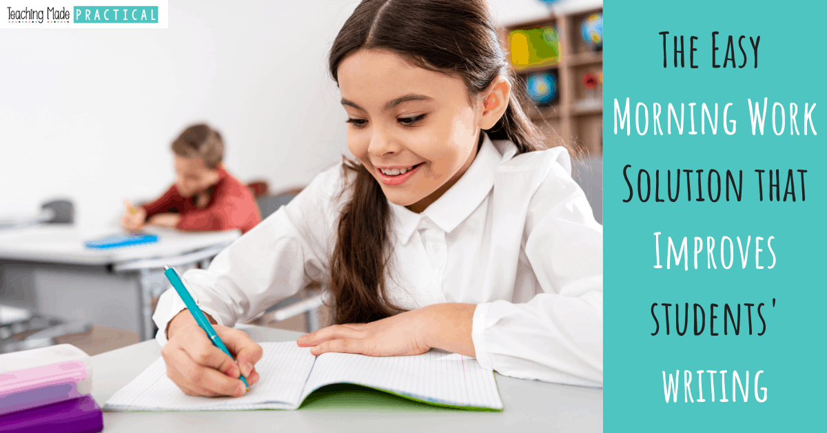This no prep morning work solution improves student writing and is free!