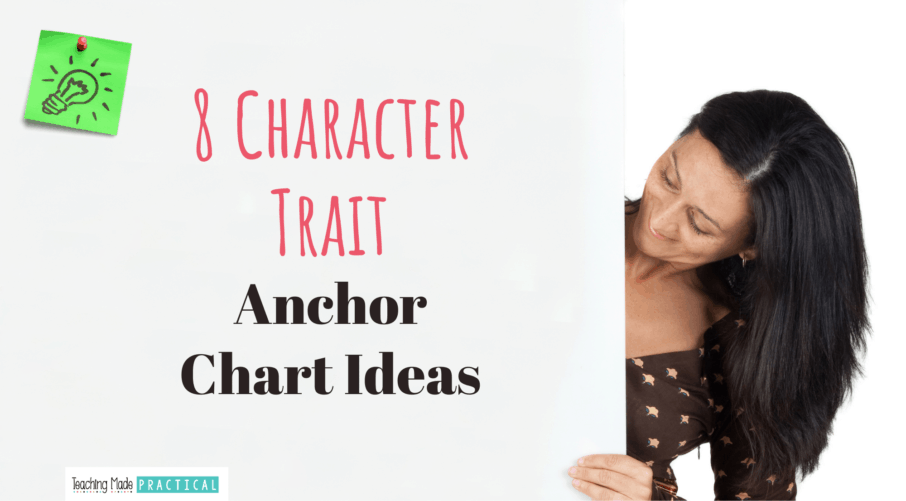 Character Trait Anchor Chart Ideas for 3rd, 4th, and 5th grade teachers
