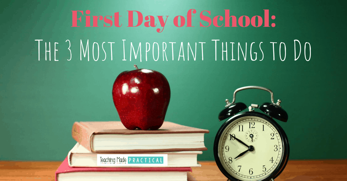 what to do the first day of school for 3rd, 4th, and 5th grade teachers