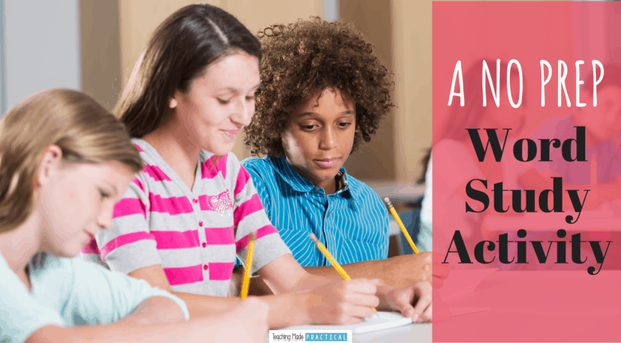 Adapt this free word study activity to almost any reading lesson for 3rd, 4th, and 5th grade students