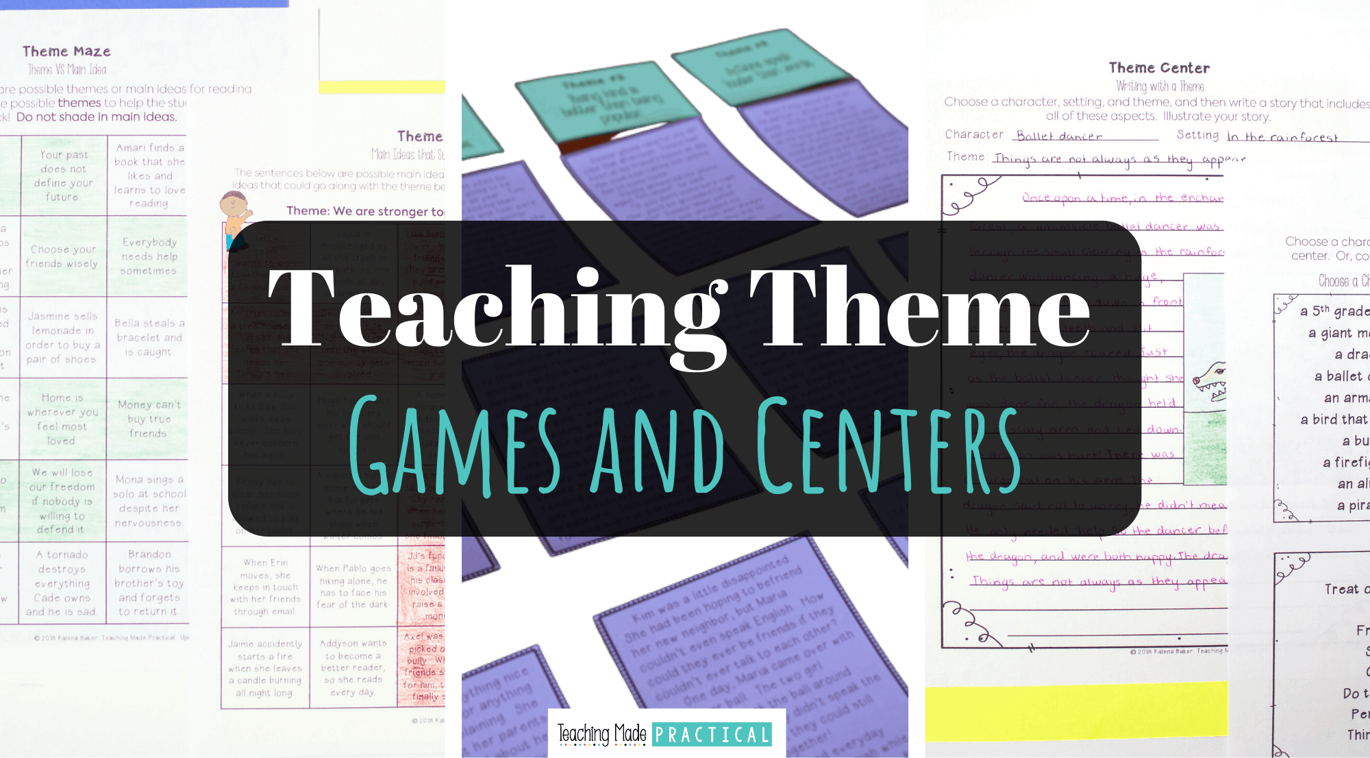 Games and centers to help you teach theme to your upper elementary students