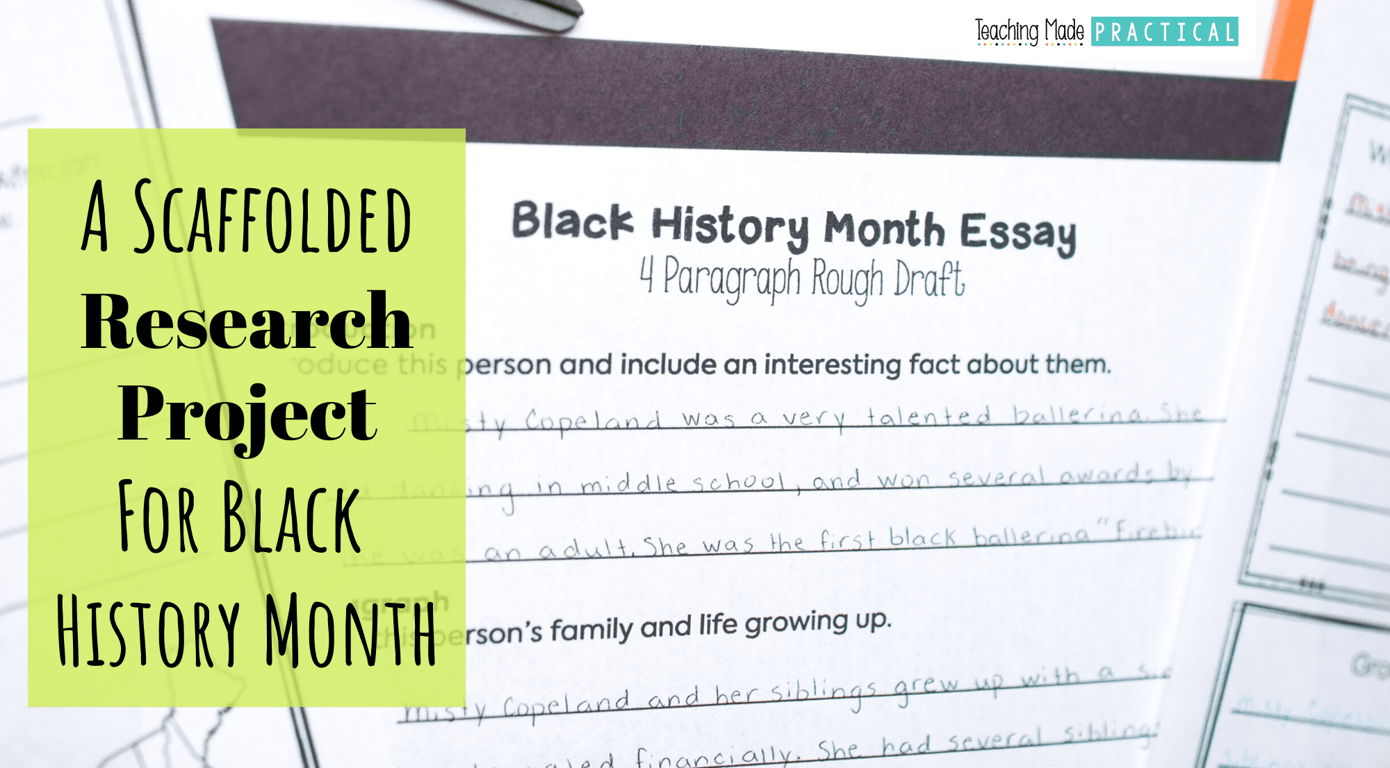 Setting up an organizing a black history month research project for 3rd, 4th, and 5th grade students.  