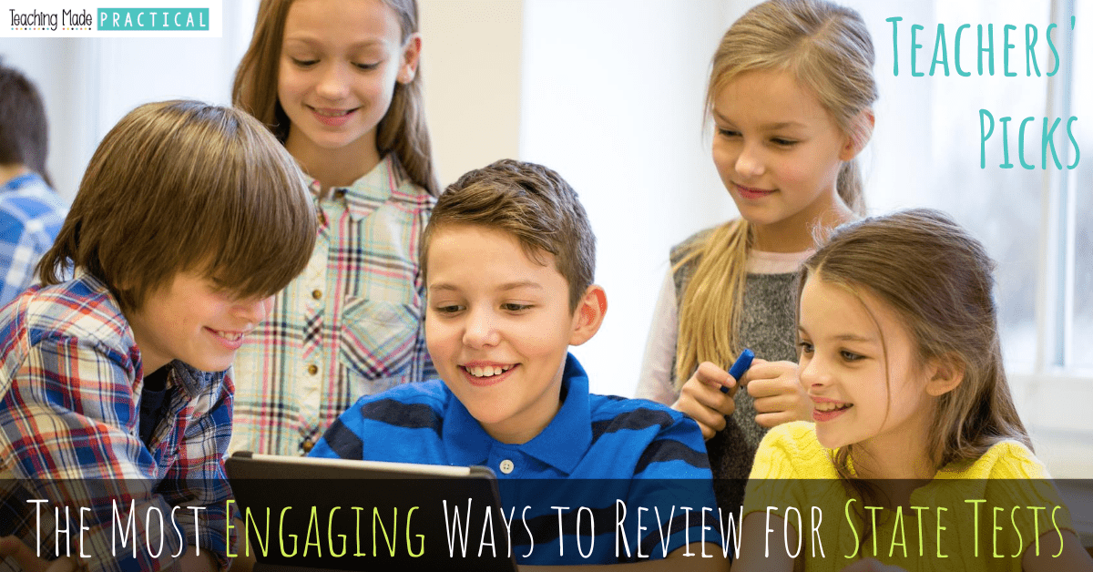 review games and activities for third, fourth, and fifth grade students (upper elementary) to make test prep more engaging