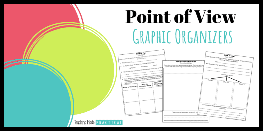 point of view graphic organizer freebie for 3rd, 4th, and 5th grade teachers