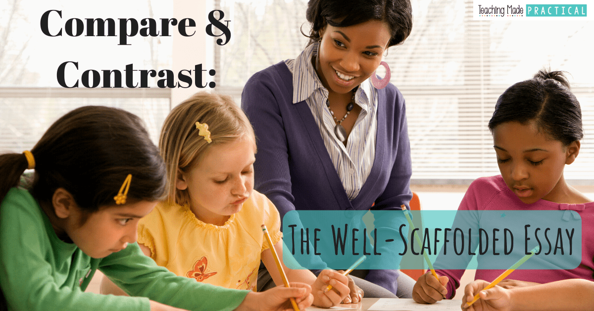 Starting with a complete essay can be overwhelming, so find ideas for scaffolding a compare and contrast essay with your upper elementary students here!