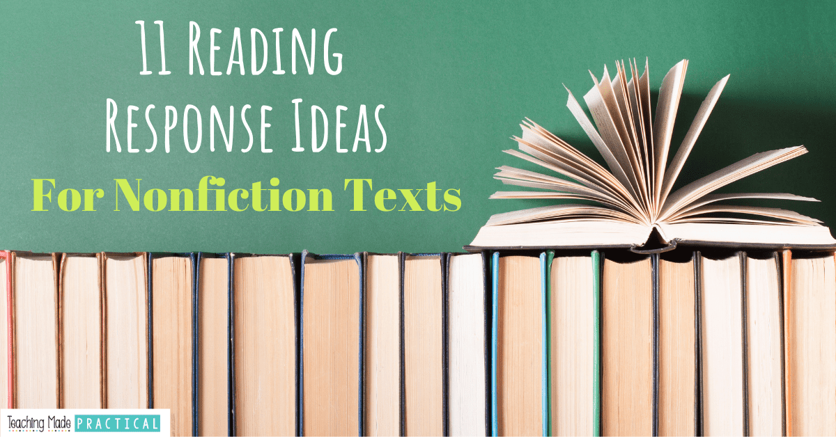 reading response activity ideas for informational text in 3rd, 4th, and 5th grade
