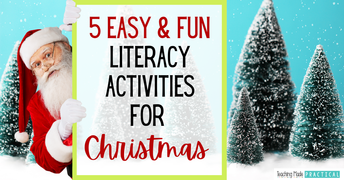 Low Prep Christmas literacy activities (ela) for 3rd grade, 4th grade, and 5th grade students