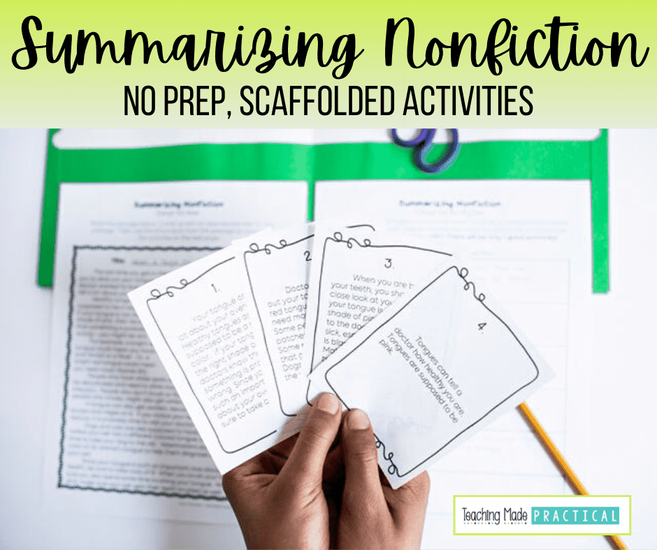 Summarizing Nonfiction No Prep Practice