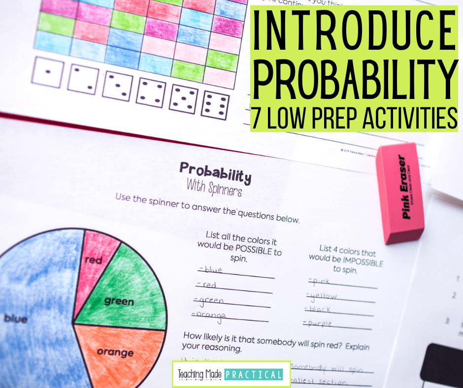 Introduce probability to your 3rd, 4th, and 5th grade students with these low prep activities.