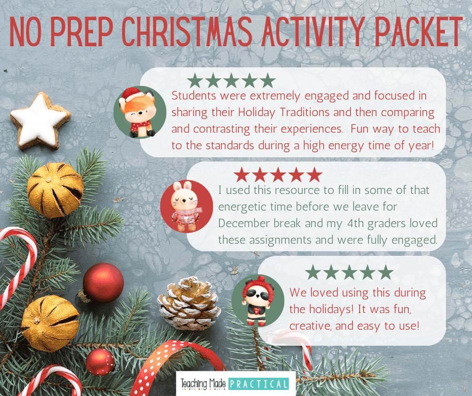 No Prep Christmas Activities Reviews