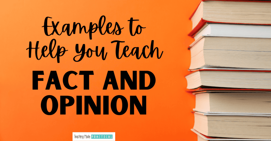 These examples will help you make your fact and opinion lesson plans for 3rd, 4th, and 5th grade.