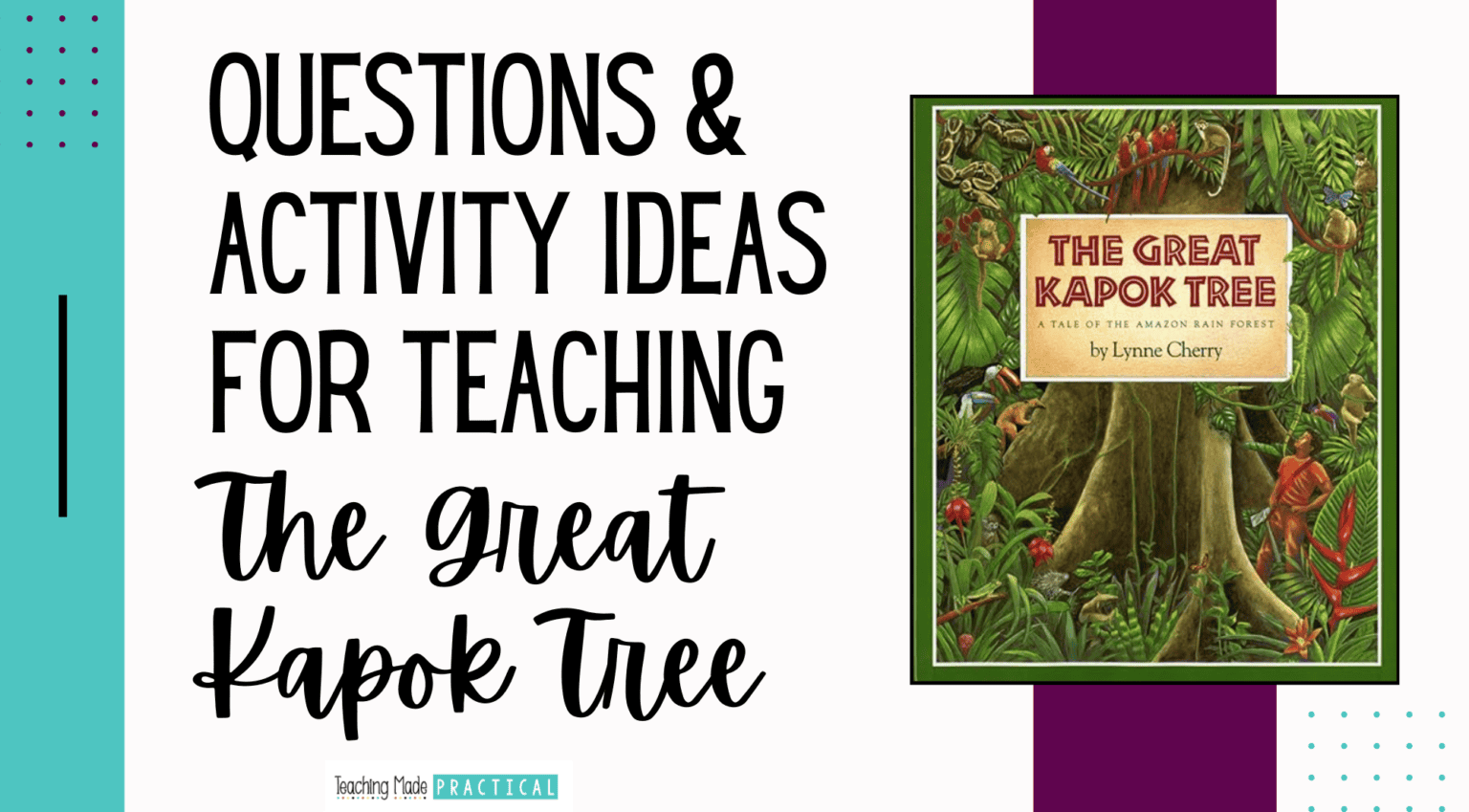 The Great Kapok Tree Read Aloud - Questions and Activity Ideas ...