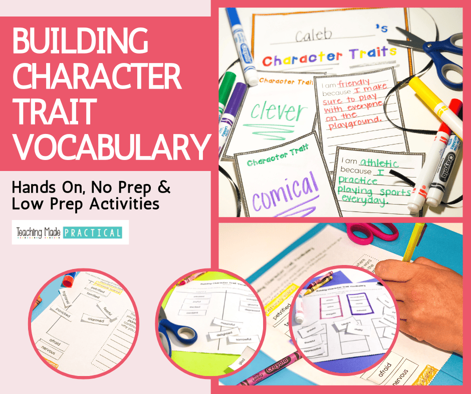 Fun and engaging character trait activities that build vocabulary for 2nd, 3rd, 4th, and 5th grade!