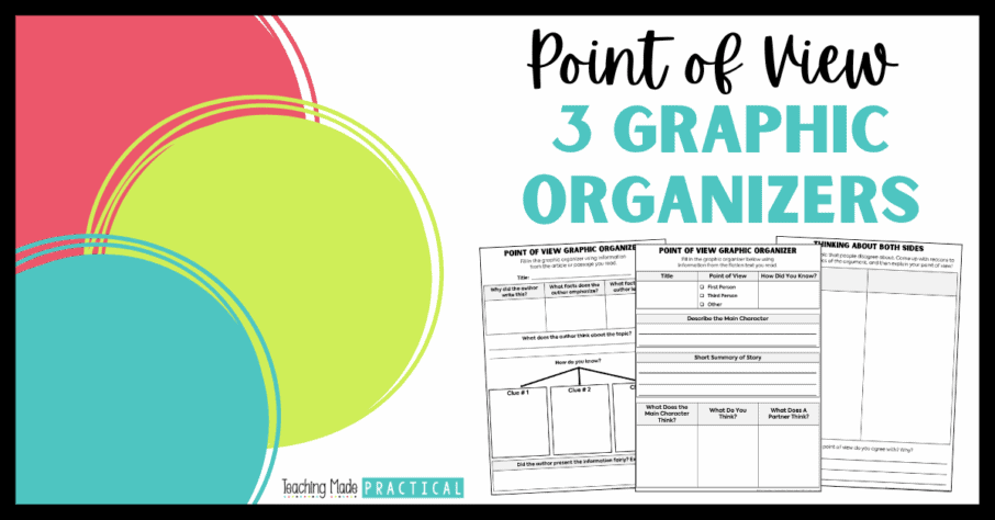 3 free point of view (POV) graphic organizers for upper elementary classrooms